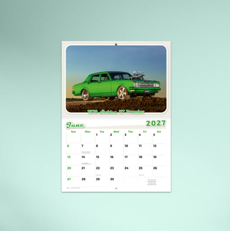 2027 Custom Classics Stitched Booklet Calendar 297x205mm