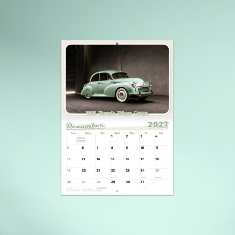 2027 Custom Classics Stitched Booklet Calendar 297x205mm
