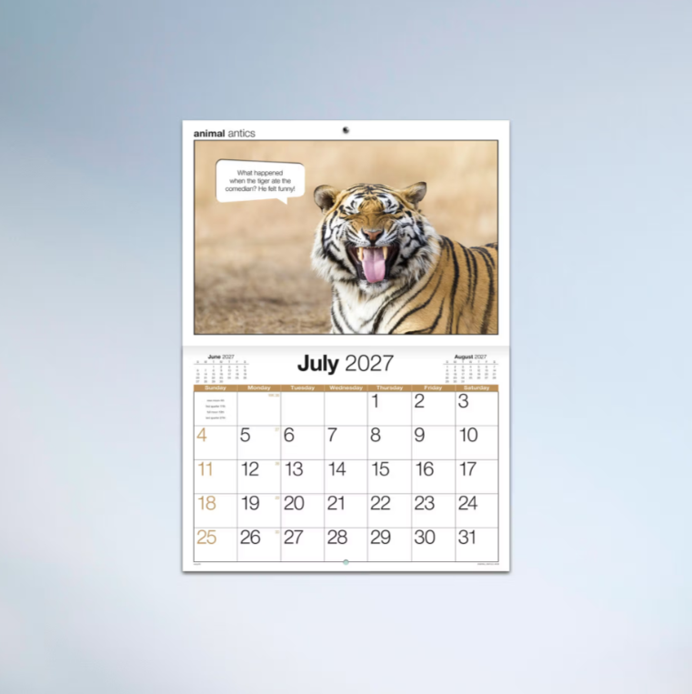 2027 Easy2c Animal Antics Booklet Calendar 297x205mm