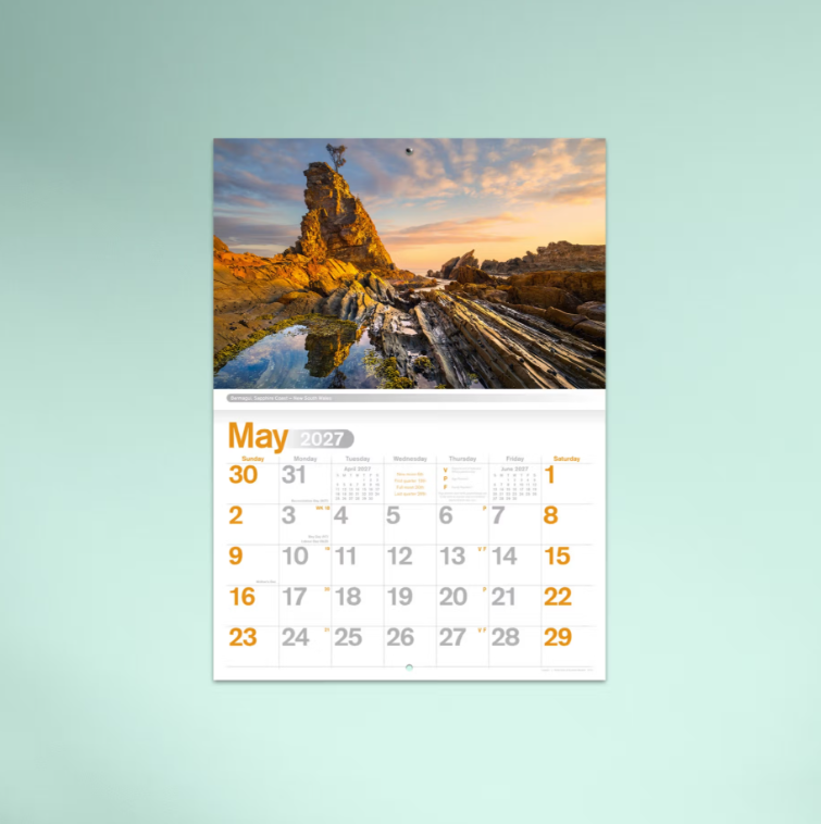 2027 Reflections of Australia Booklet Calendar 297x205mm