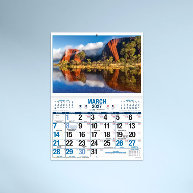 2027 easy2C Australian Images Booklet Calendar 297x205mm