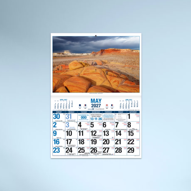 2027 easy2C Australian Images Booklet Calendar 297x205mm