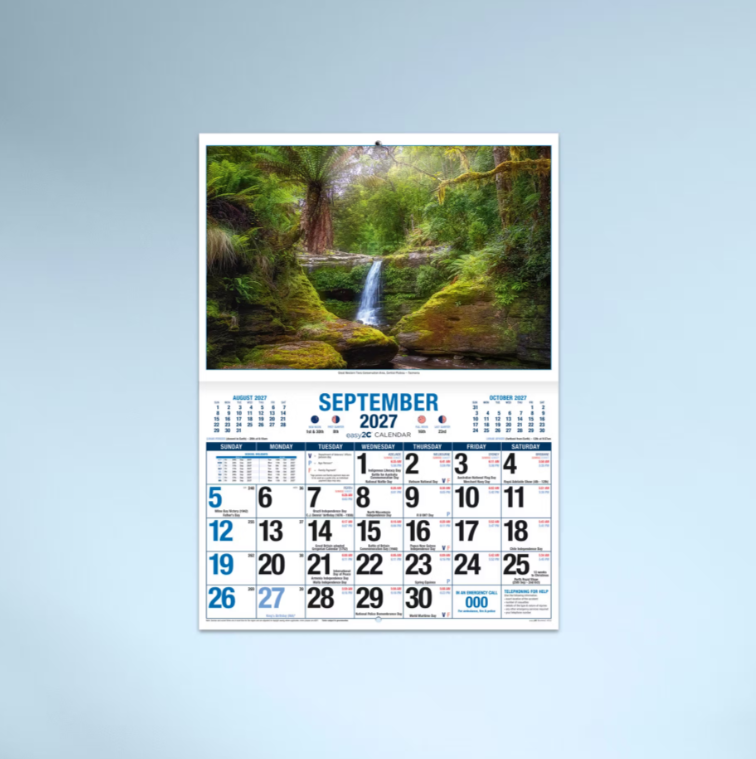 2027 easy2C Australian Images Booklet Calendar 297x205mm