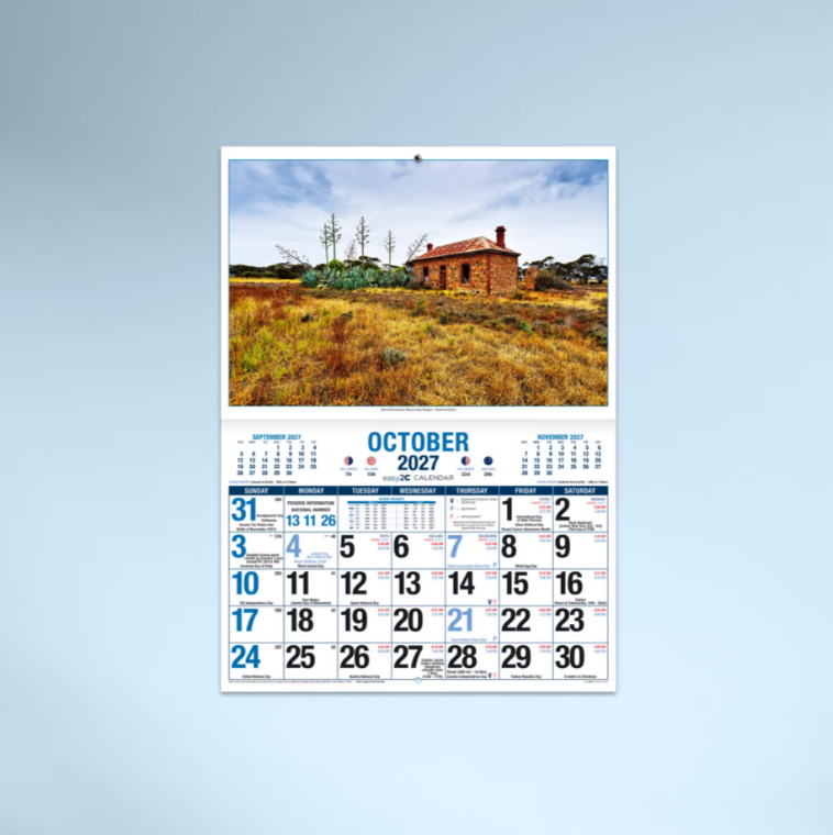 2027 easy2C Australian Images Booklet Calendar 297x205mm