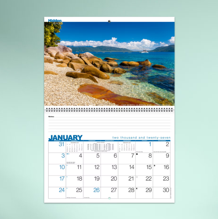 2027 easy2C Australian Images Booklet Calendar 297x205mm