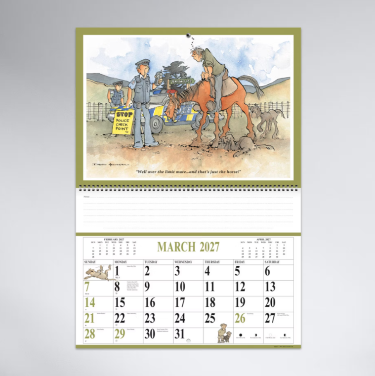 2027 Jock's Country Life Booklet Calendar Spiral Bound 337x240mm