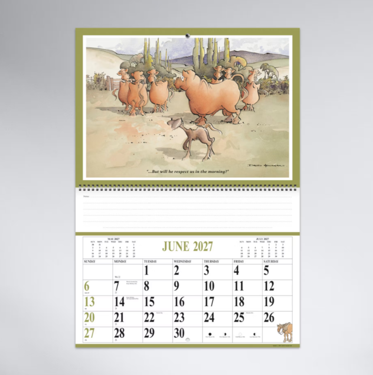 2027 Jock's Country Life Booklet Calendar Spiral Bound 337x240mm