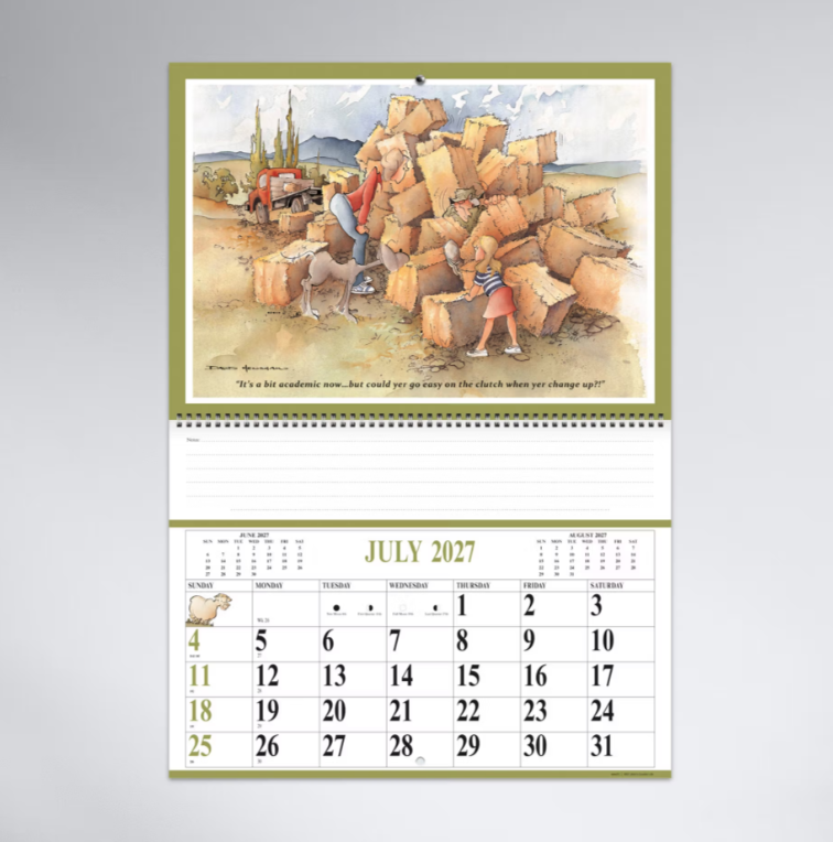 2027 Jock's Country Life Booklet Calendar Spiral Bound 337x240mm