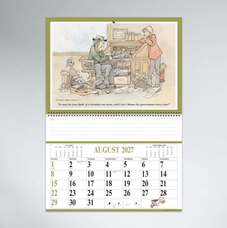 2027 Jock's Country Life Booklet Calendar Spiral Bound 337x240mm