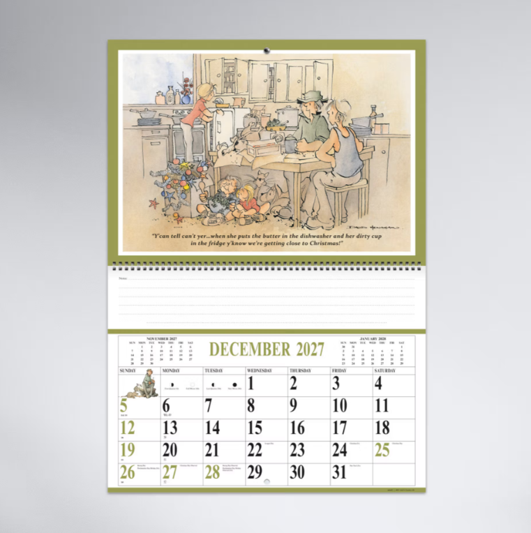 2027 Jock's Country Life Booklet Calendar Spiral Bound 337x240mm