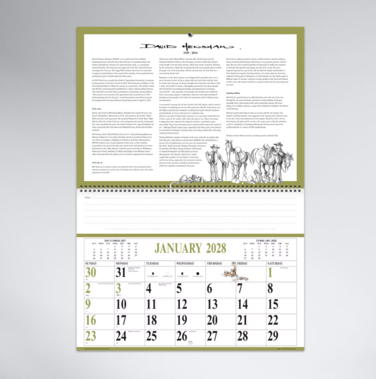 2027 Jock's Country Life Booklet Calendar Spiral Bound 337x240mm
