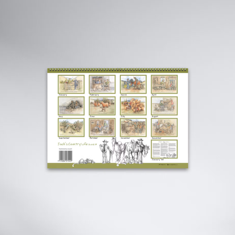 2027 Jock's Country Life Booklet Calendar Spiral Bound 337x240mm