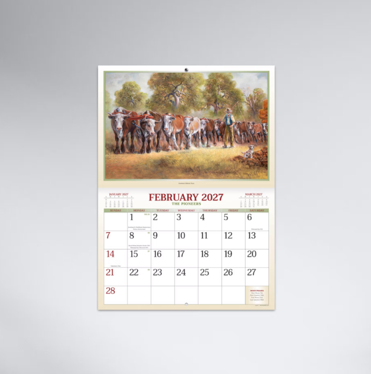 2027 The Pioneers Stitched Booklet Calendar 297x205mm - Paintings by Almar Zaadstra