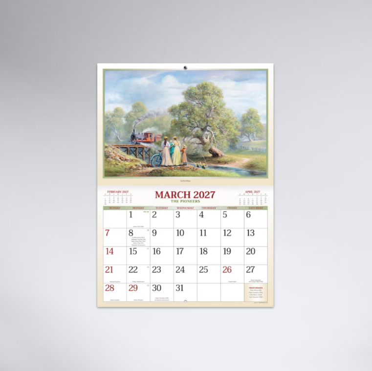 2027 The Pioneers Stitched Booklet Calendar 297x205mm - Paintings by Almar Zaadstra
