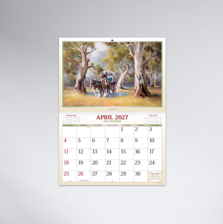 2027 The Pioneers Stitched Booklet Calendar 297x205mm - Paintings by Almar Zaadstra