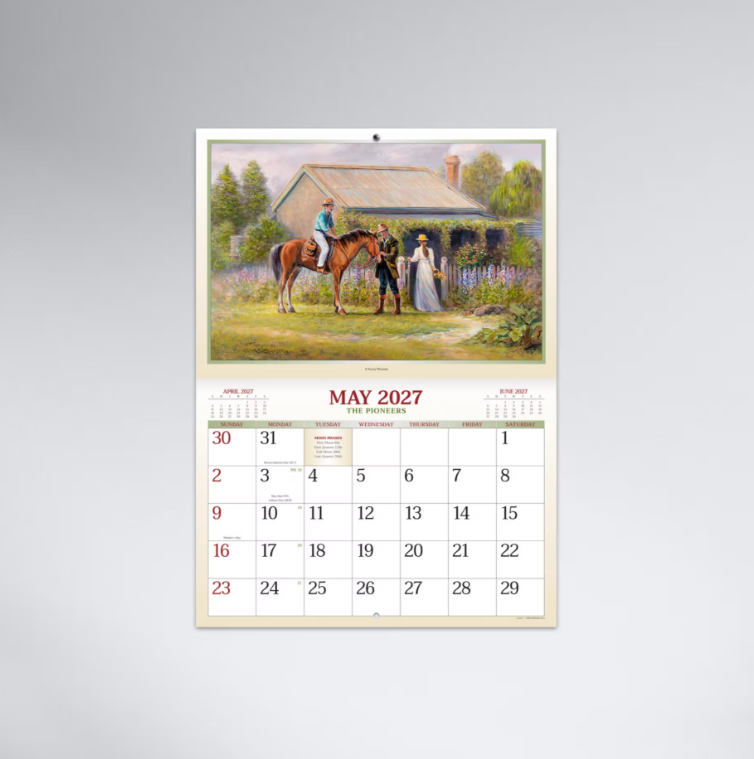 2027 The Pioneers Stitched Booklet Calendar 297x205mm - Paintings by Almar Zaadstra