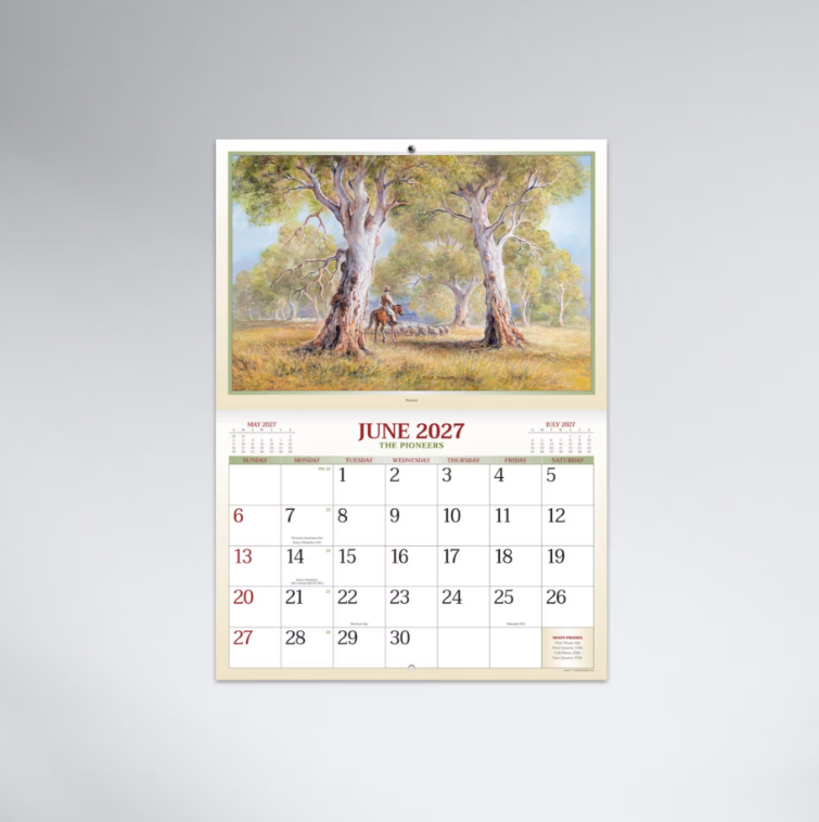 2027 The Pioneers Stitched Booklet Calendar 297x205mm - Paintings by Almar Zaadstra