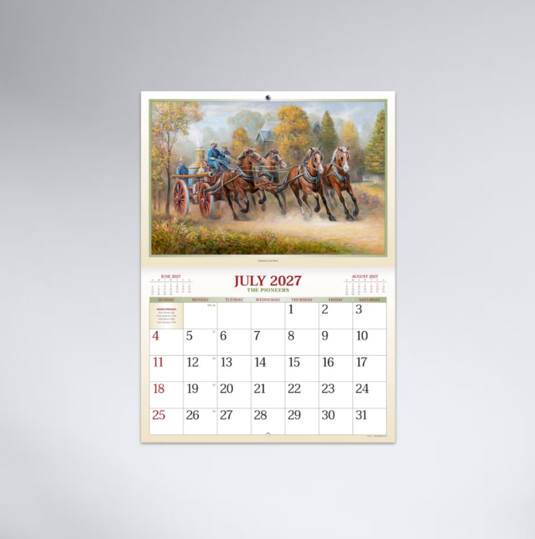 2027 The Pioneers Stitched Booklet Calendar 297x205mm - Paintings by Almar Zaadstra