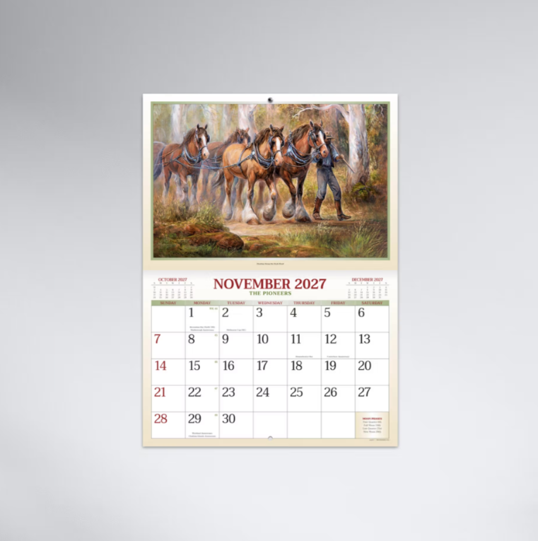 2027 The Pioneers Stitched Booklet Calendar 297x205mm - Paintings by Almar Zaadstra