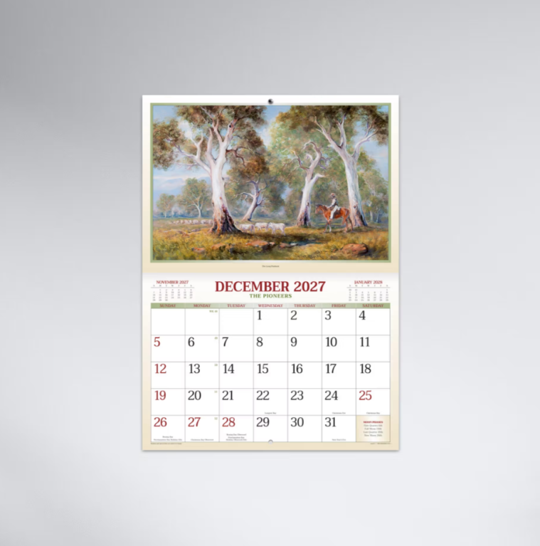 2027 The Pioneers Stitched Booklet Calendar 297x205mm - Paintings by Almar Zaadstra