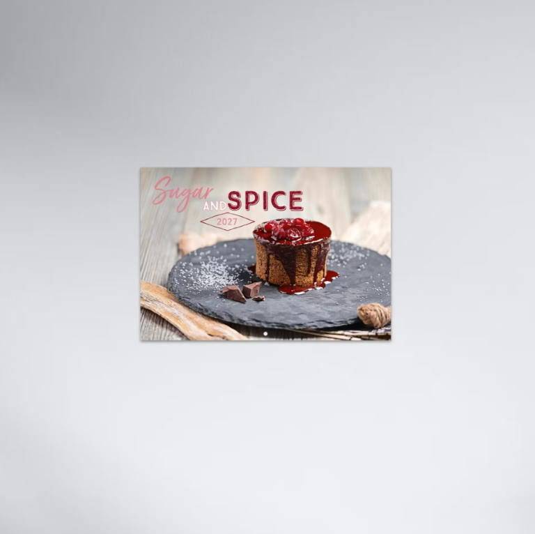 2027 Sugar & Spice Stitched Booklet Calendar 297x205mm