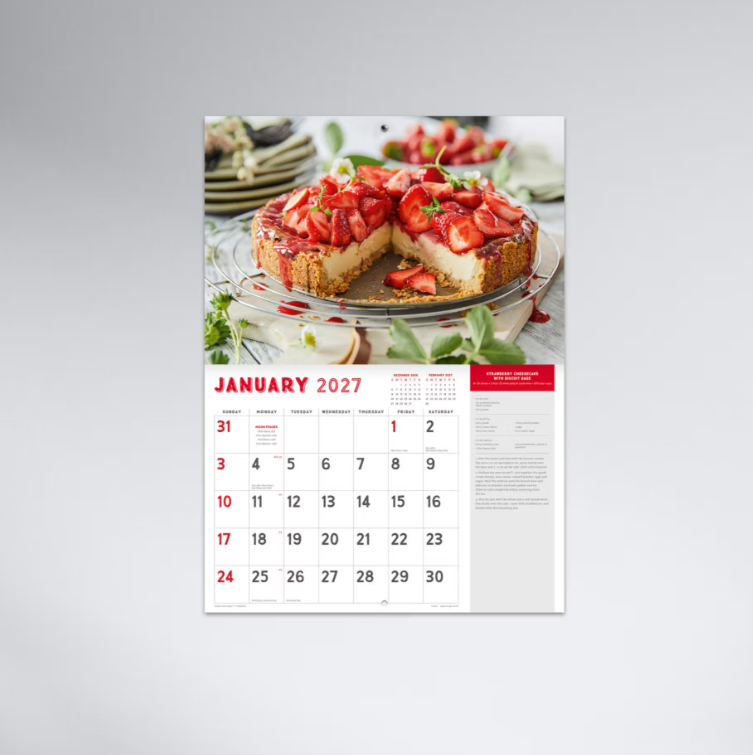 2027 Sugar & Spice Stitched Booklet Calendar 297x205mm