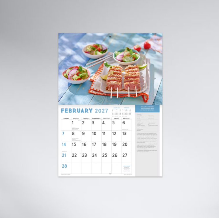 2027 Sugar & Spice Stitched Booklet Calendar 297x205mm