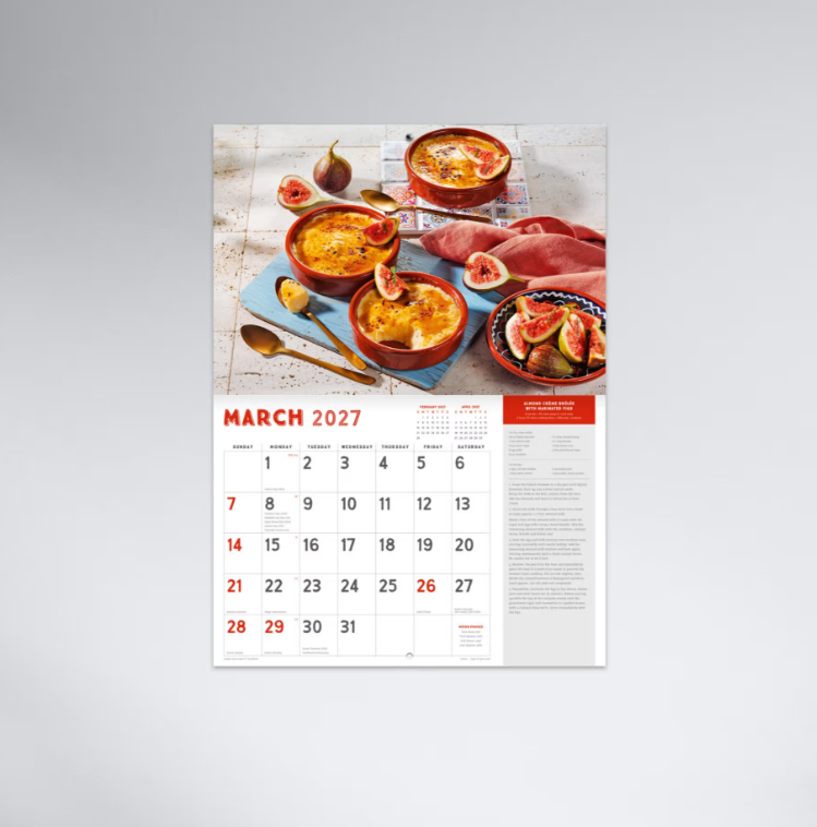 2027 Sugar & Spice Stitched Booklet Calendar 297x205mm