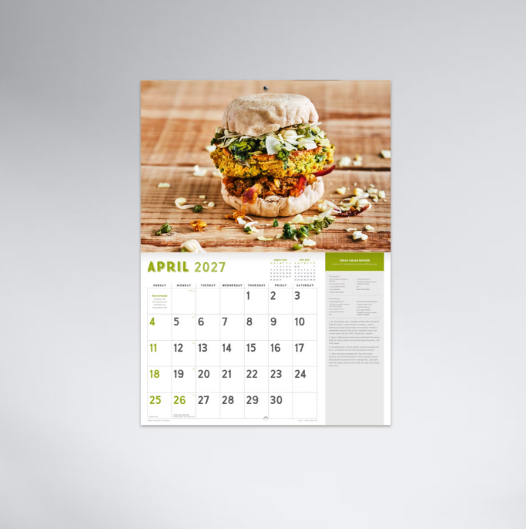 2027 Sugar & Spice Stitched Booklet Calendar 297x205mm