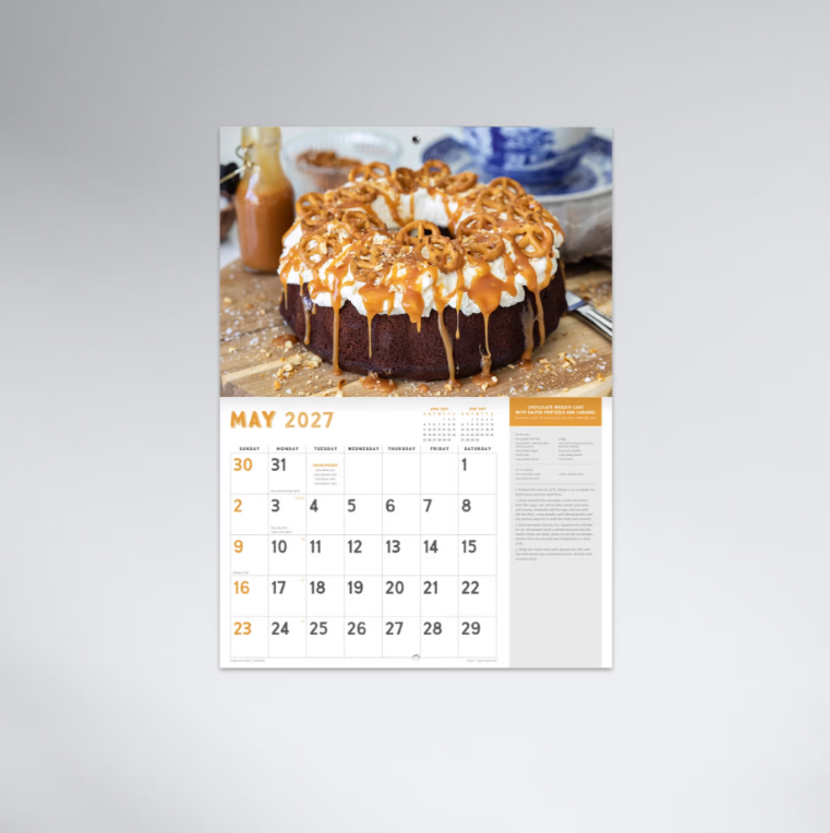 2027 Sugar & Spice Stitched Booklet Calendar 297x205mm
