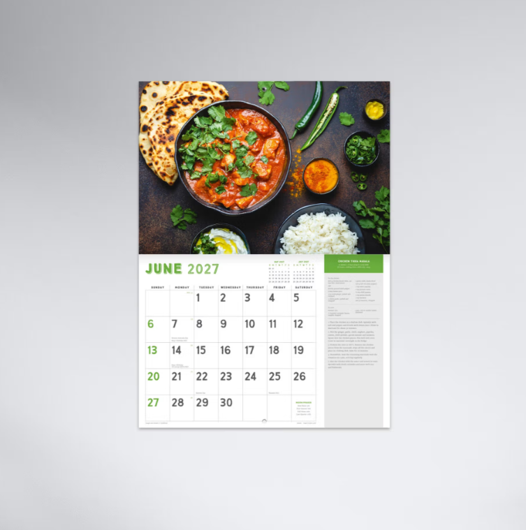 2027 Sugar & Spice Stitched Booklet Calendar 297x205mm