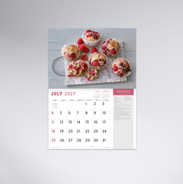 2027 Sugar & Spice Stitched Booklet Calendar 297x205mm