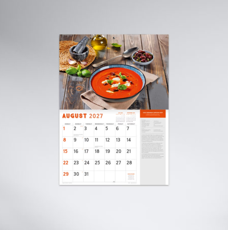 2027 Sugar & Spice Stitched Booklet Calendar 297x205mm
