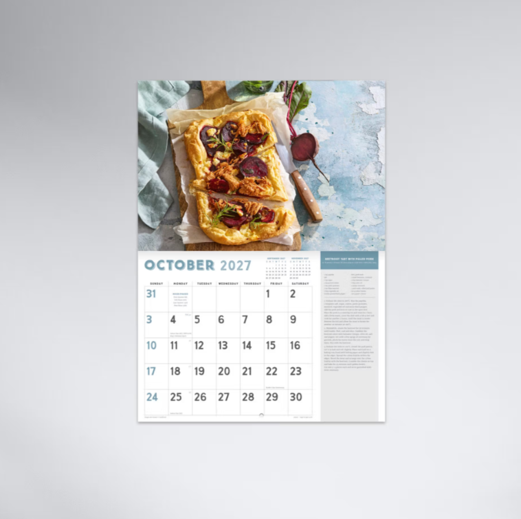 2027 Sugar & Spice Stitched Booklet Calendar 297x205mm