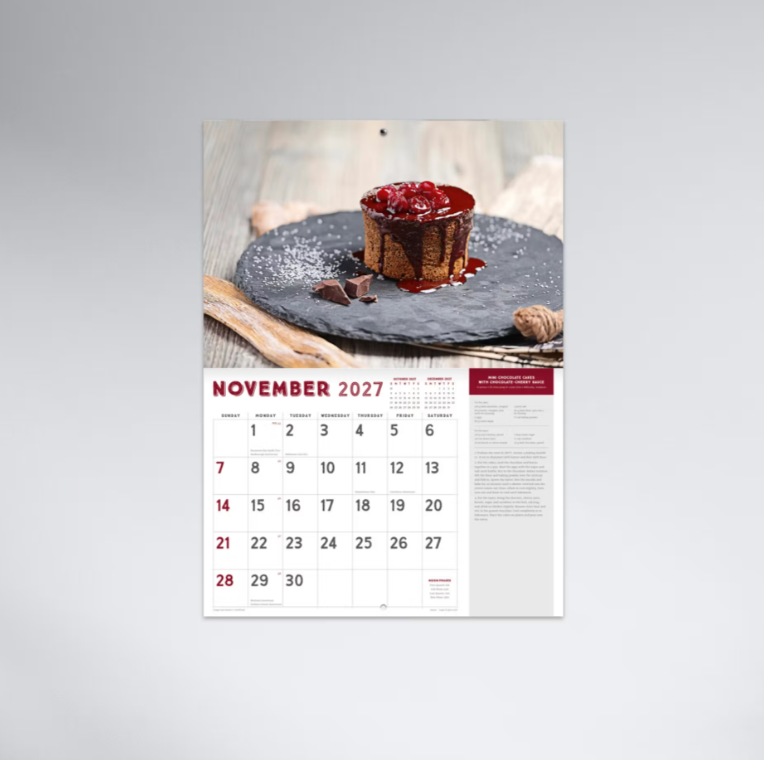 2027 Sugar & Spice Stitched Booklet Calendar 297x205mm