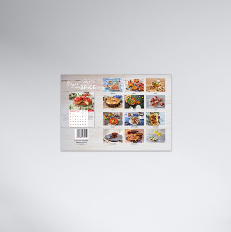 2027 Sugar & Spice Stitched Booklet Calendar 297x205mm