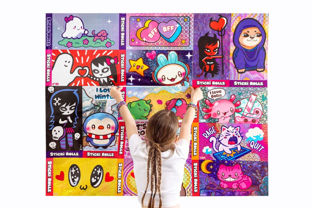 Sticki Rolls Jumbo Sticker Capsule Tube