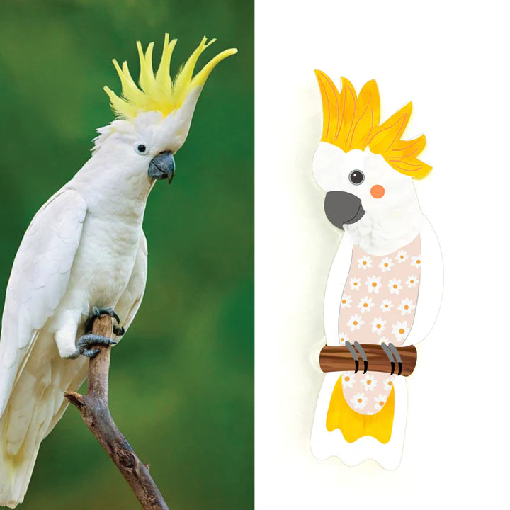 Sulphur-Crested Cockatoo Pin by Smyle Designs