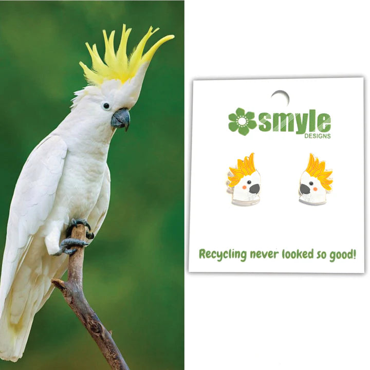 Sulphur-Crested Cockatoo Studs by Smyle Designs
