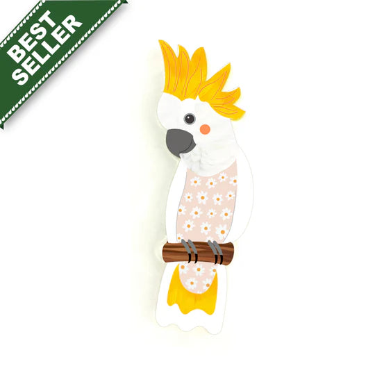 Sulphur-Crested Cockatoo Pin by Smyle Designs