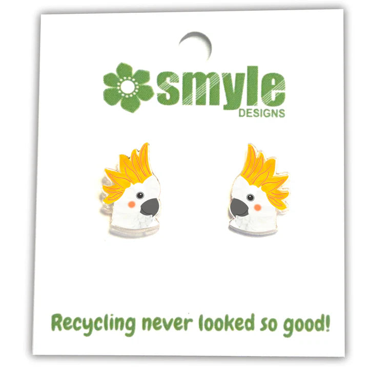 Sulphur-Crested Cockatoo Studs by Smyle Designs