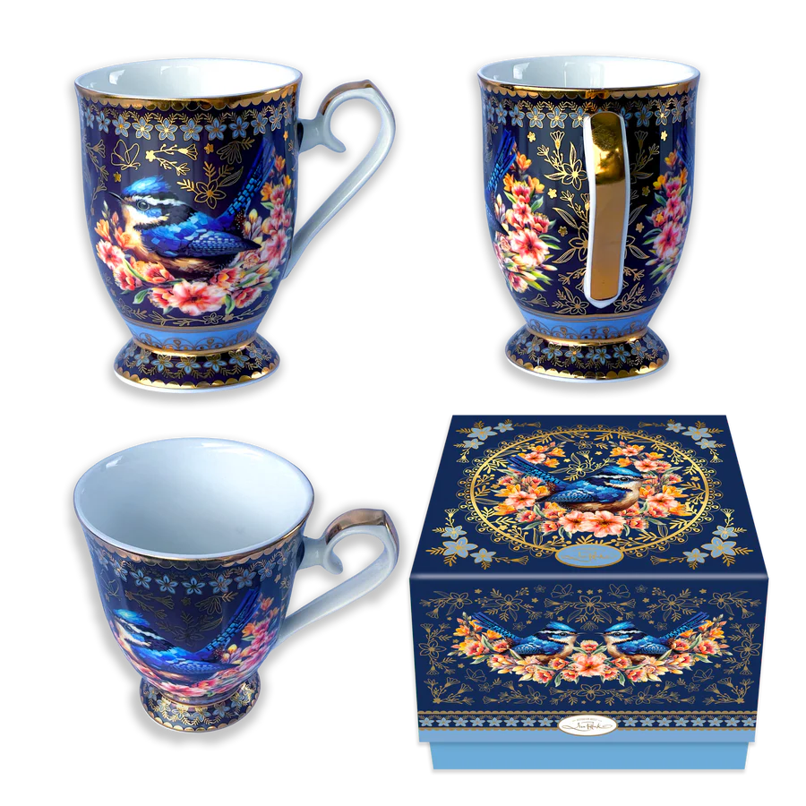 Tea Cup - Blue Wren By Lisa Pollock Art from the Heart Gift for her