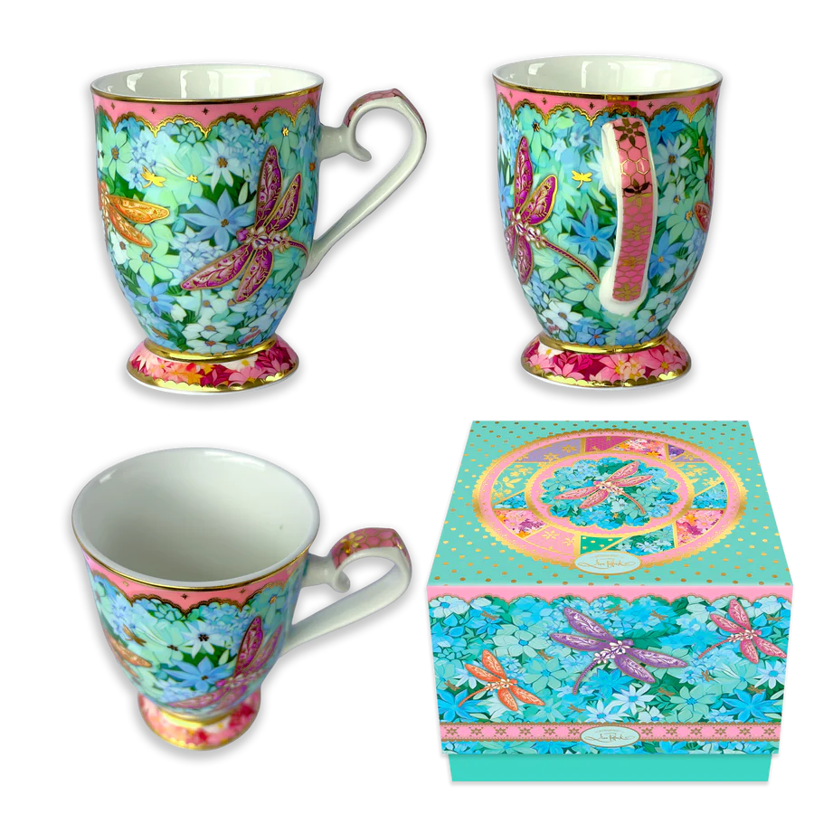 Tea Cup - Pretty Patchwork By Lisa Pollock Art from the Heart Gift for her