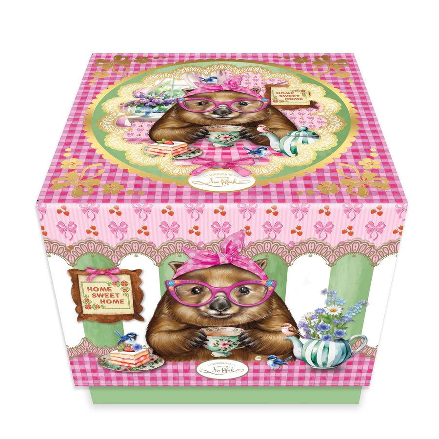 Tea for One - Wonda Wombat By Lisa Pollock Tea Cup Saucer & Teapot Set Gift for her