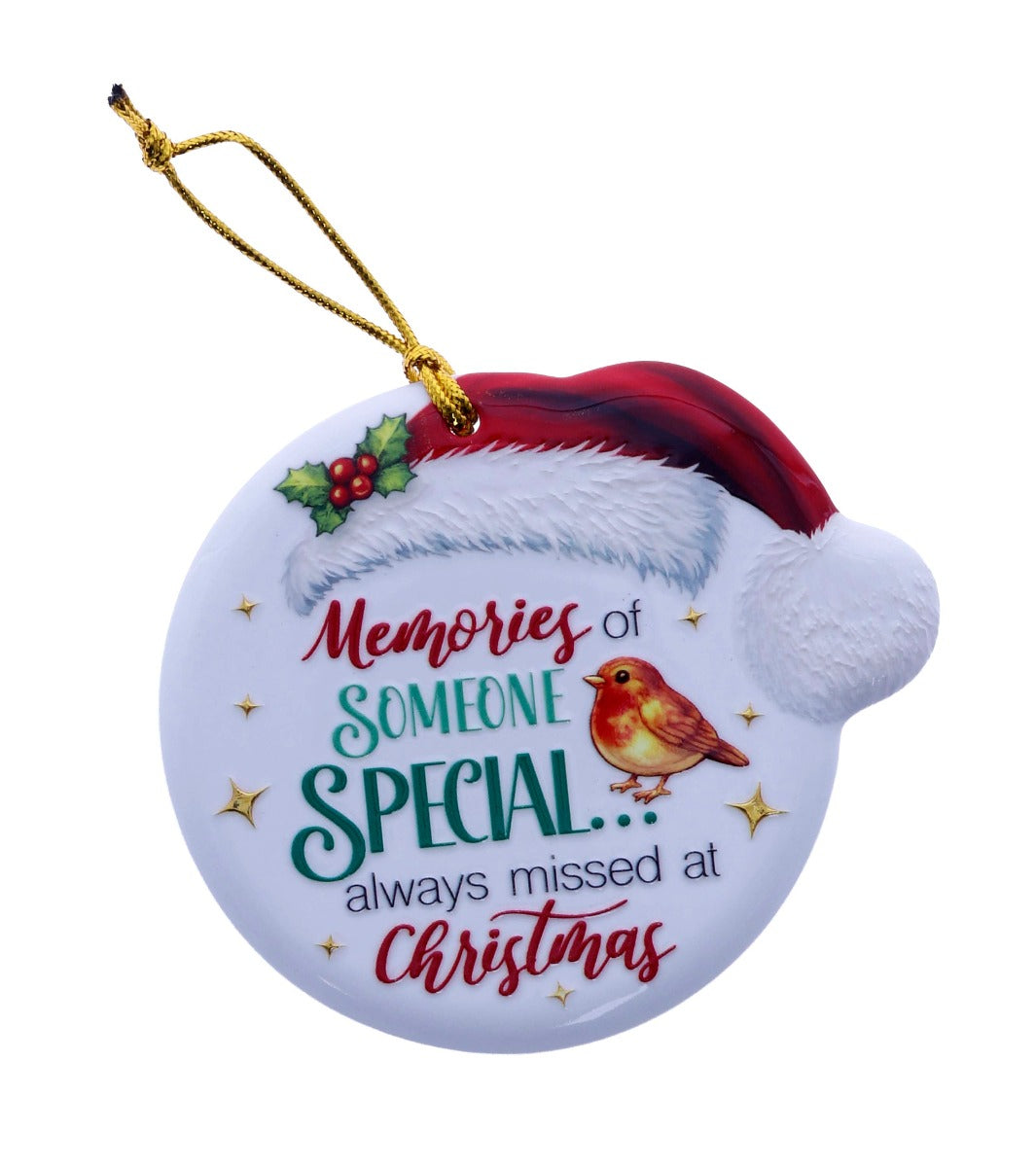 Family Friends House Christmas Sentiments Hanging Ceramic Plaque
