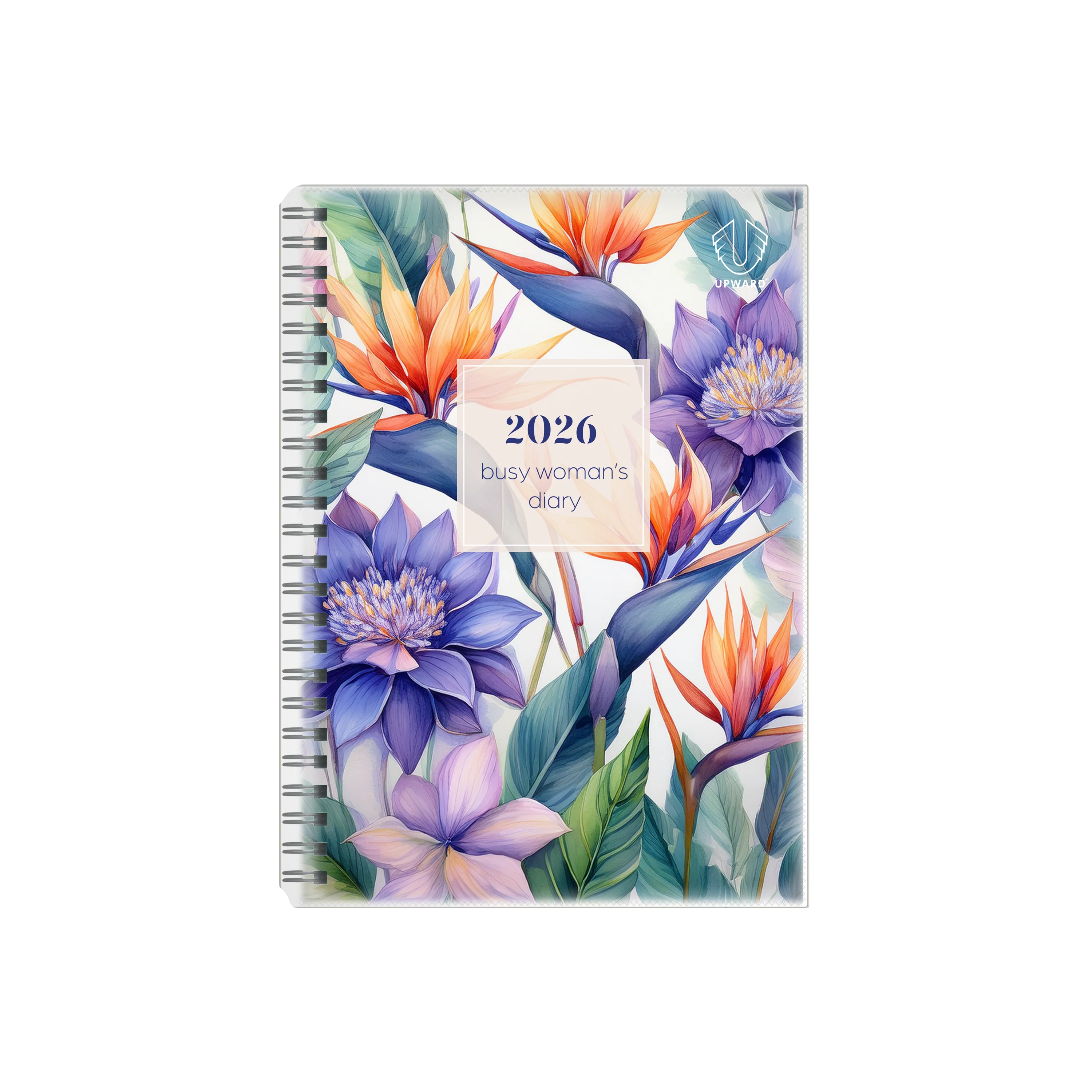 Upward - Busy Woman's Diary 4404, 12 Month 2026 Calendar Year Planner, Week to View Diary, A5 Wiro Bound UPCY4404-372