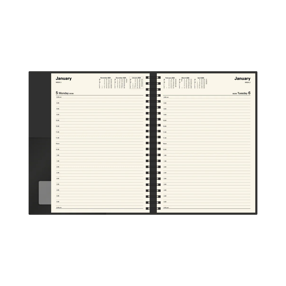 Collins Vanessa Calendar Year 2026 Diary/Planner, Day to Page, A4 PU Soft Cover - Blue
