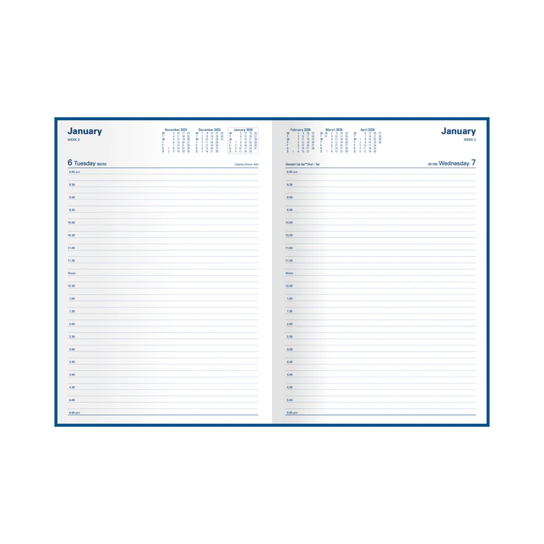 Collins Debden Kingsgrove Calendar Year 2026 Diary/Planner, Day to Page, A4 Hard Cover - 141.P59-26