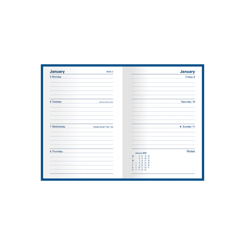 NEW Collins Kingsgrove Calendar Year 2026 Diary/Planner, Week to View, A6 Hard Cover - 361.P59-26