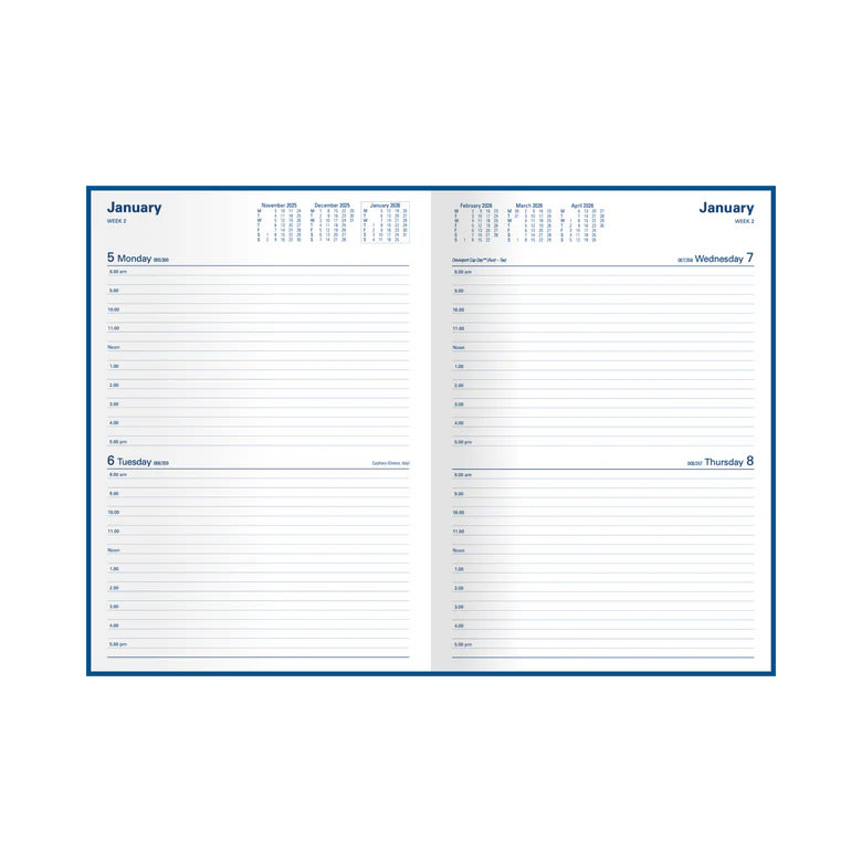 NEW Collins Kingsgrove Calendar Year 2026 Diary/Planner, 2 Days to a Page, A4 Hard Cover 241.P59-26